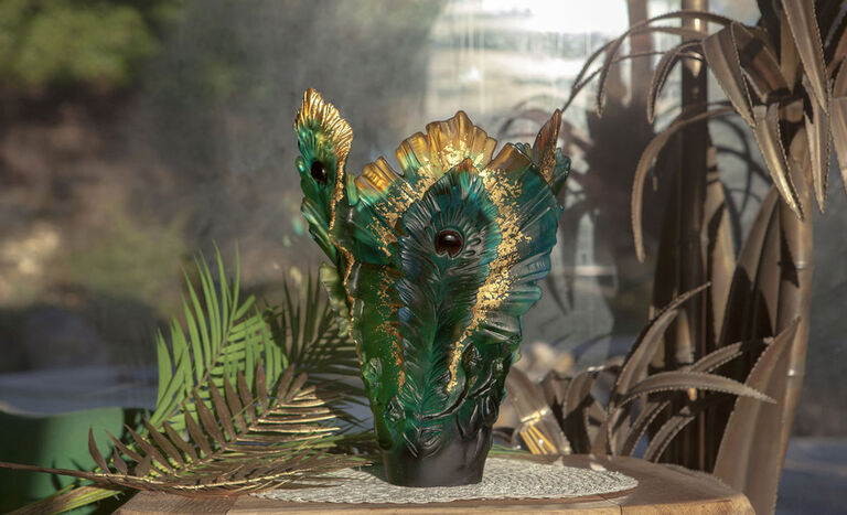 Fleur De Paon Large Vase by Daum Fleur De Paon Large Vase by Daum