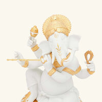 lladro bansuri ganesha sculpture small white