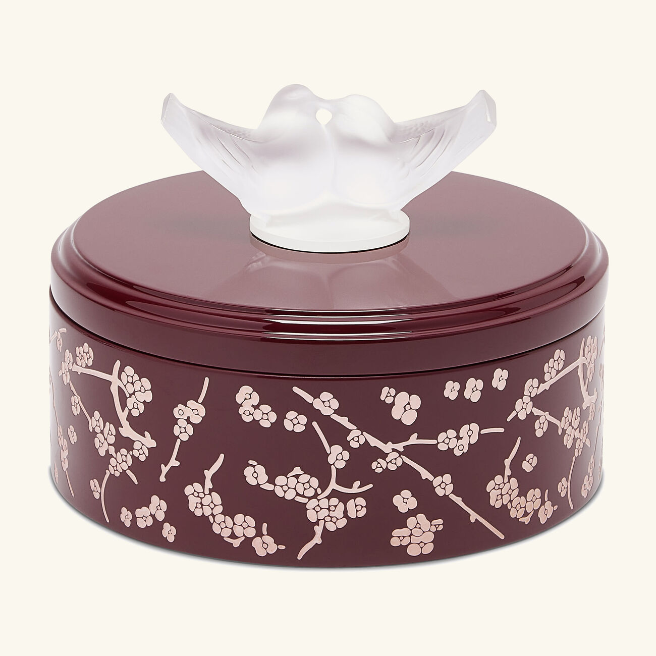 lalique fleurs de cerisier box burgundy