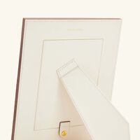 ralph lauren home brennan leather frame white 13x18cm