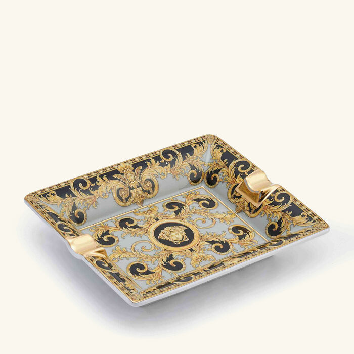 versace prestige gala ashtray rectangular small grey