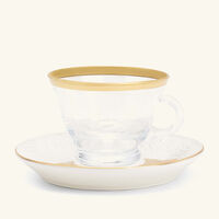 villari acapulco cappuccino cup saucer clear