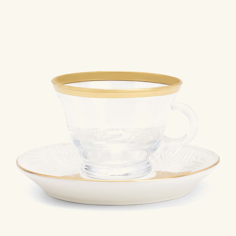 villari acapulco cappuccino cup saucer clear