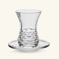 ماريو تشيوني فنجان الشاي سينسوريال أرمودو مع صحنه شفاف