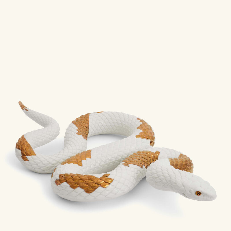 Copper Snake Sculpture Large Gold lladro copper snake sculpture large gold