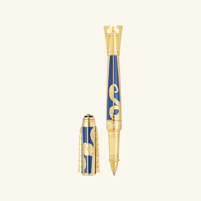st dupont prestige lighter   writing set blue