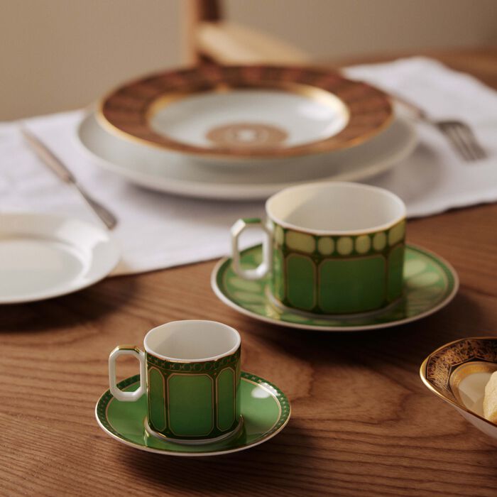 rosenthal signum fern coffee cup saucer green