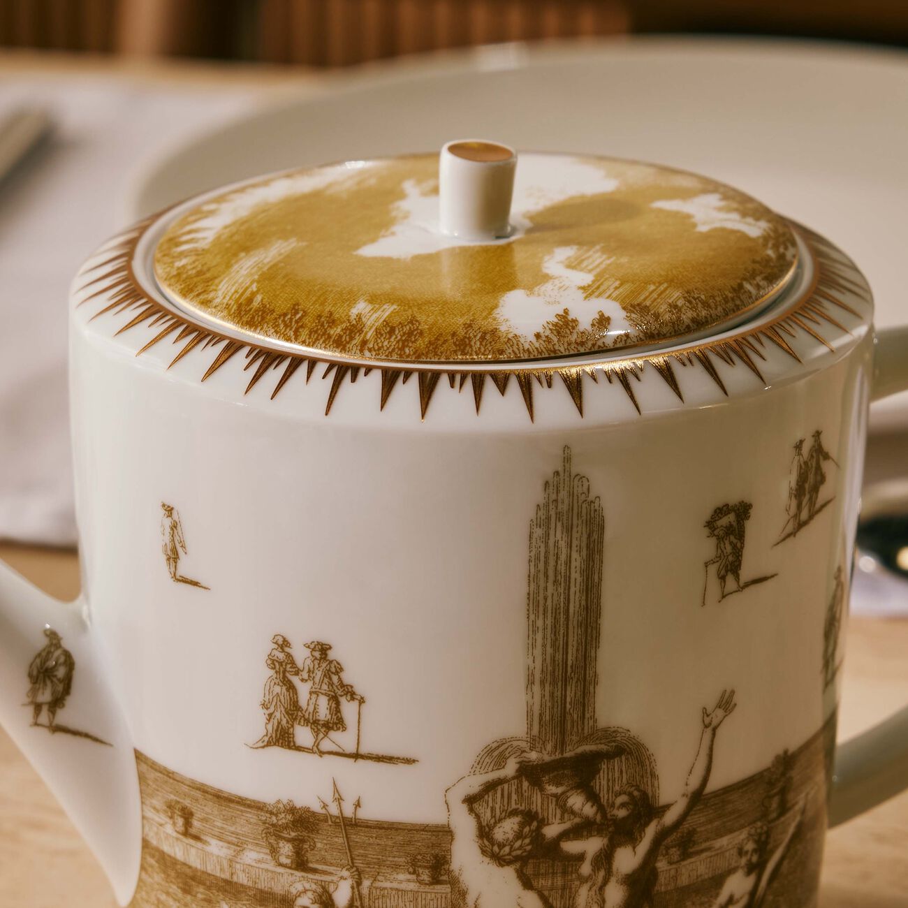 bernardaud versailles enchante hot beverage server gold