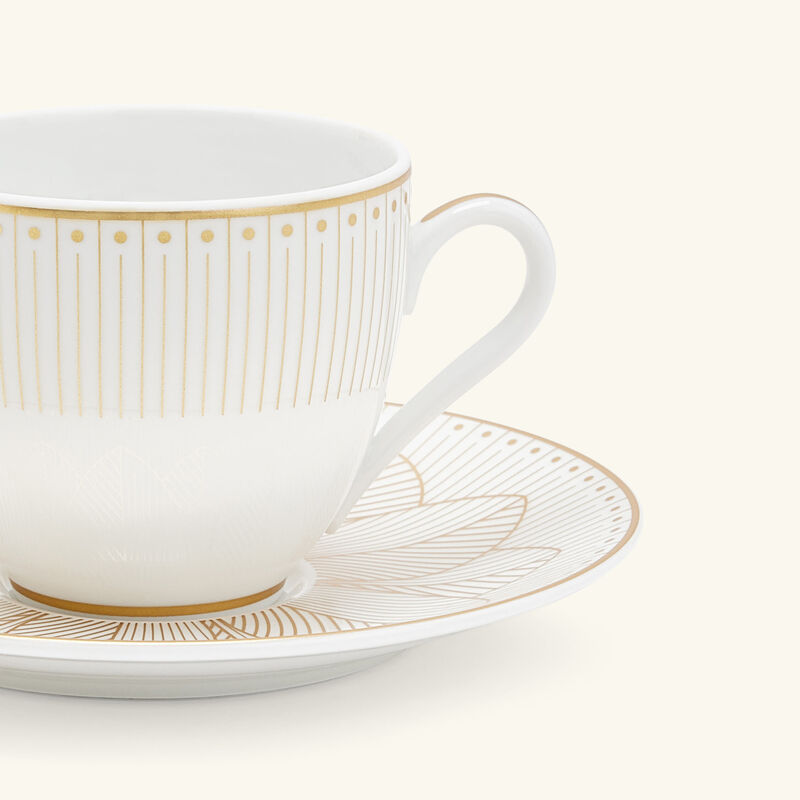 كريستوفل طقم مالميزون إمبيريال مؤلف من فنجانين للقهوة مع صحنيهما باللون البلاتيني