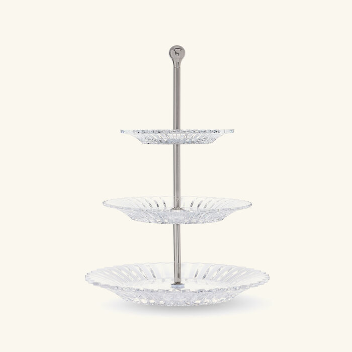 baccarat mille nuits cake stand 3 tier clear