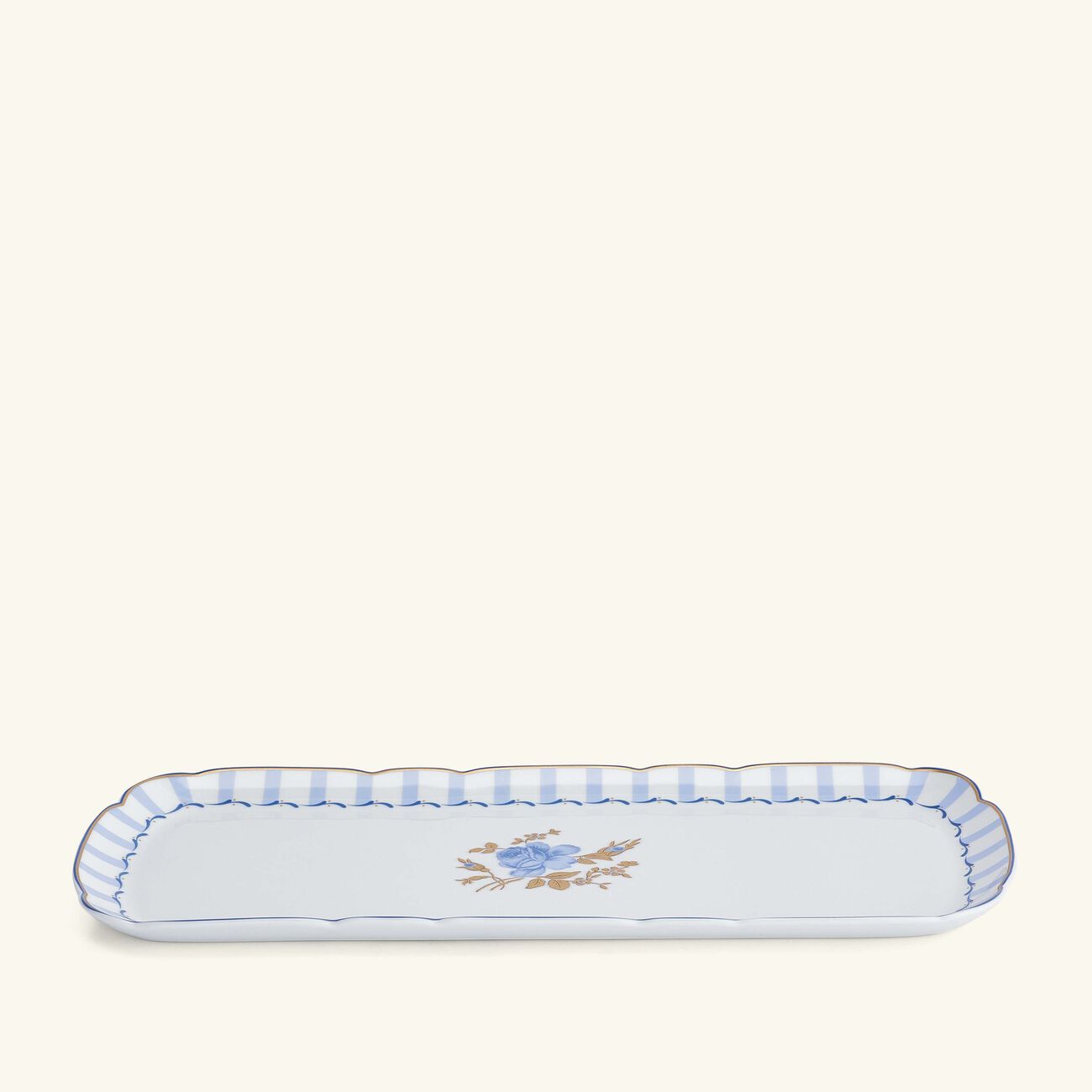 bernardaud brocante serving platter rectangular blue 38cm