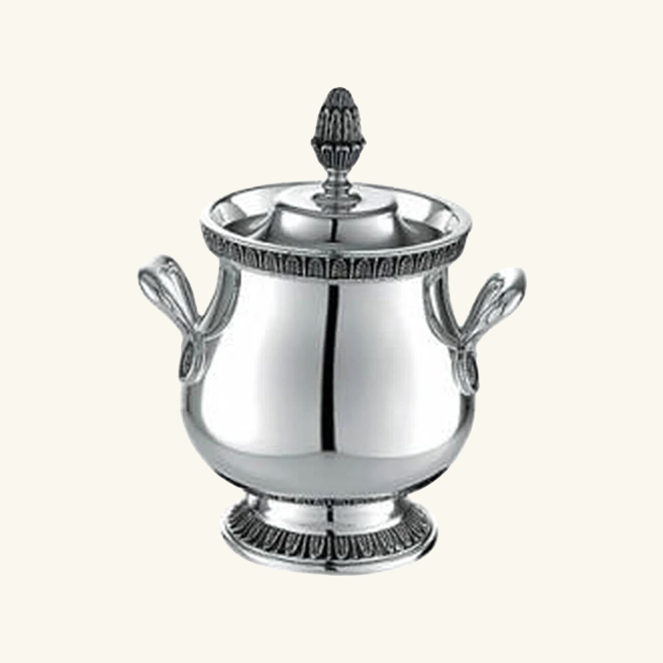 christofle malmaison sugar bowl silver plated