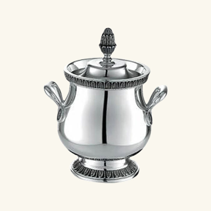 christofle malmaison sugar bowl silver plated