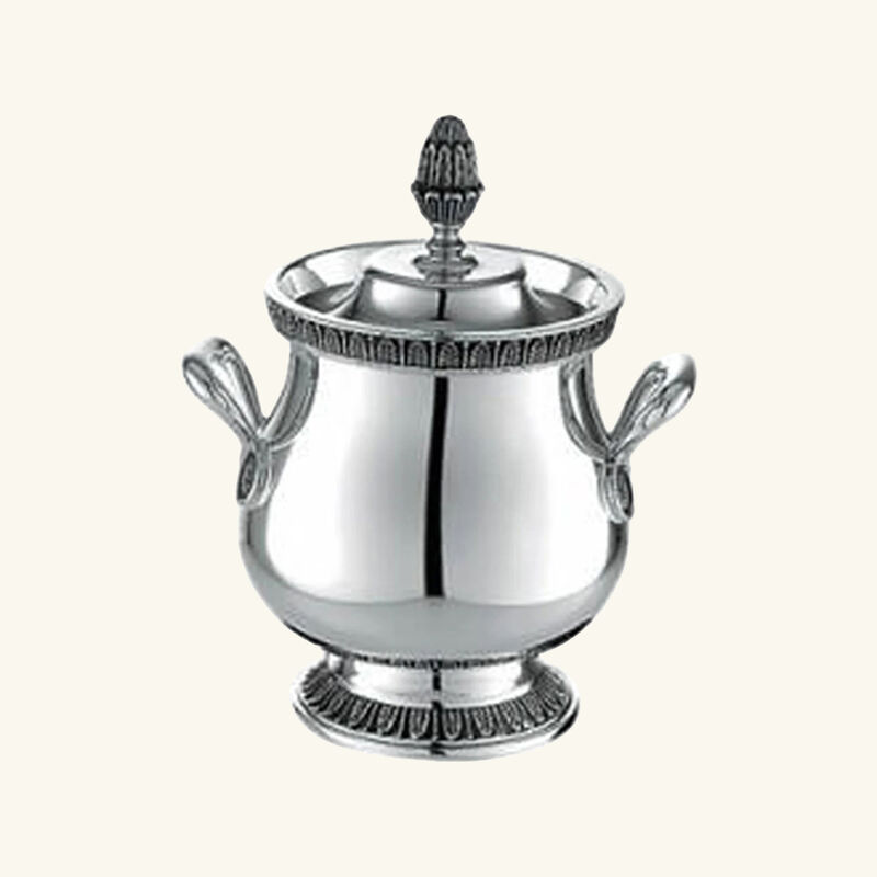 christofle malmaison sugar bowl silver plated