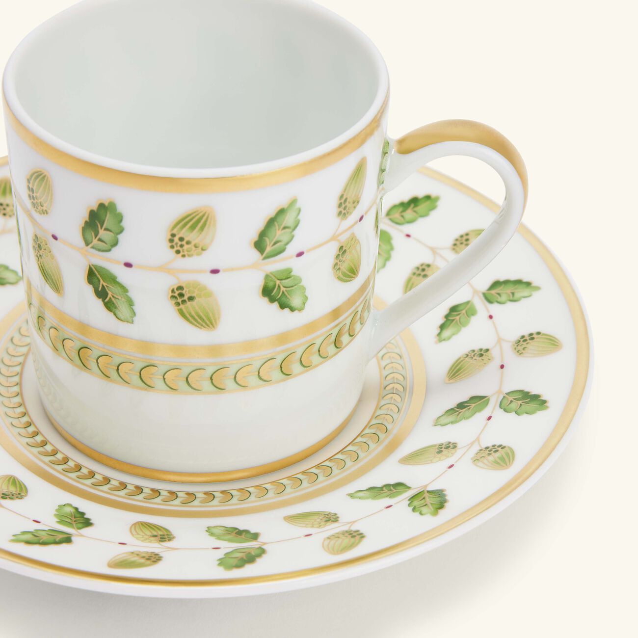 bernardaud constance coffee cup saucer green