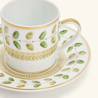 bernardaud constance coffee cup saucer green