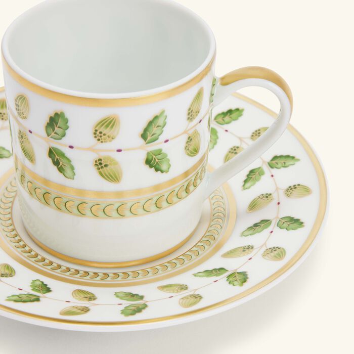 bernardaud constance coffee cup saucer green