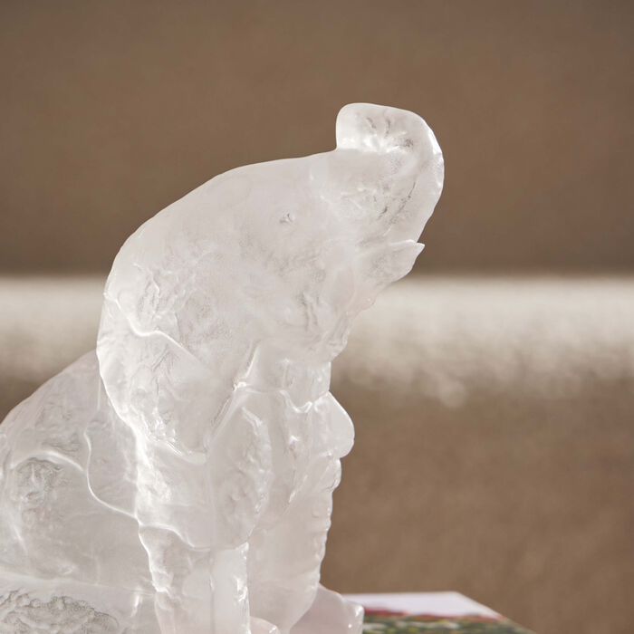 lalique terramineral baby elephant figurine mini clear