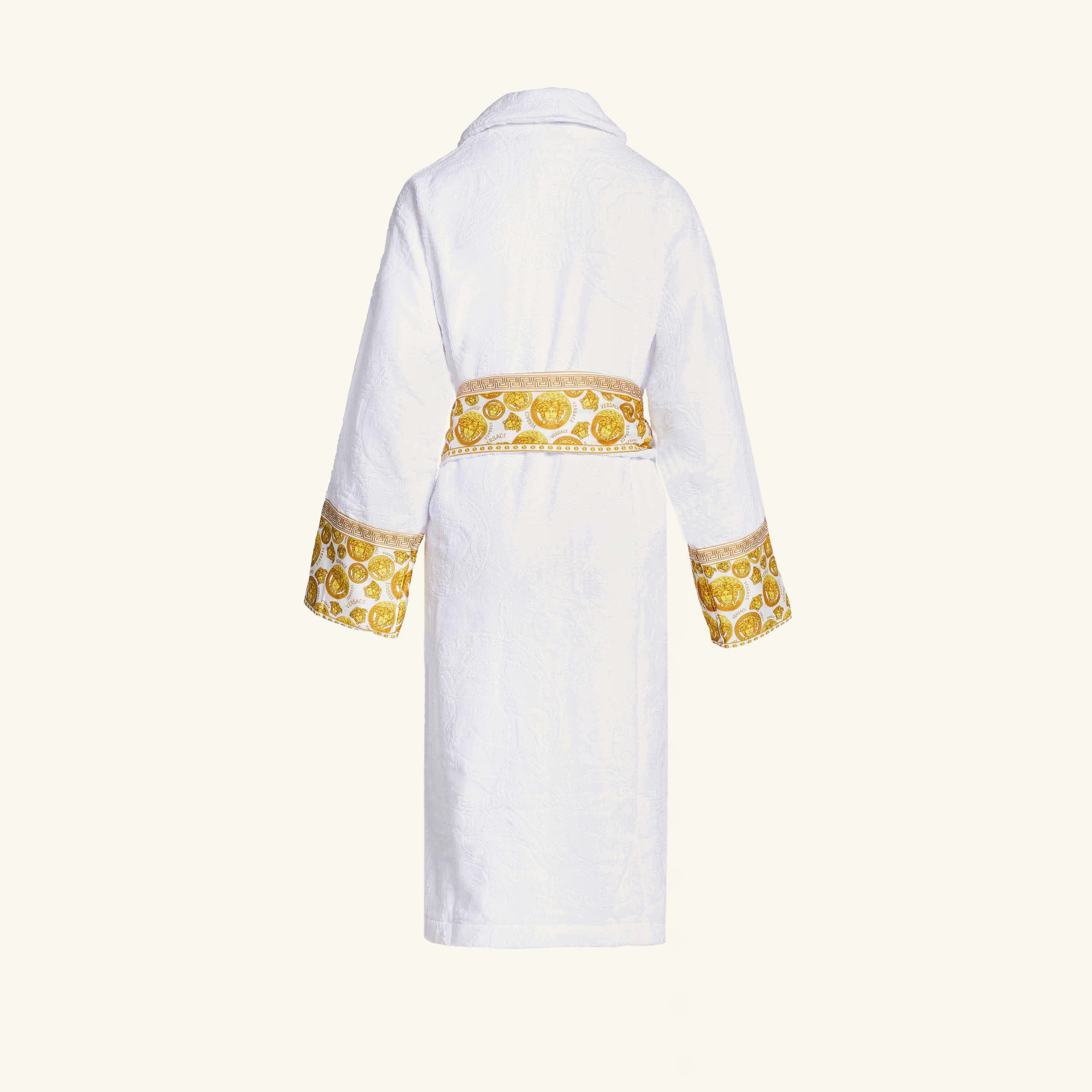 White and gold versace robe on sale