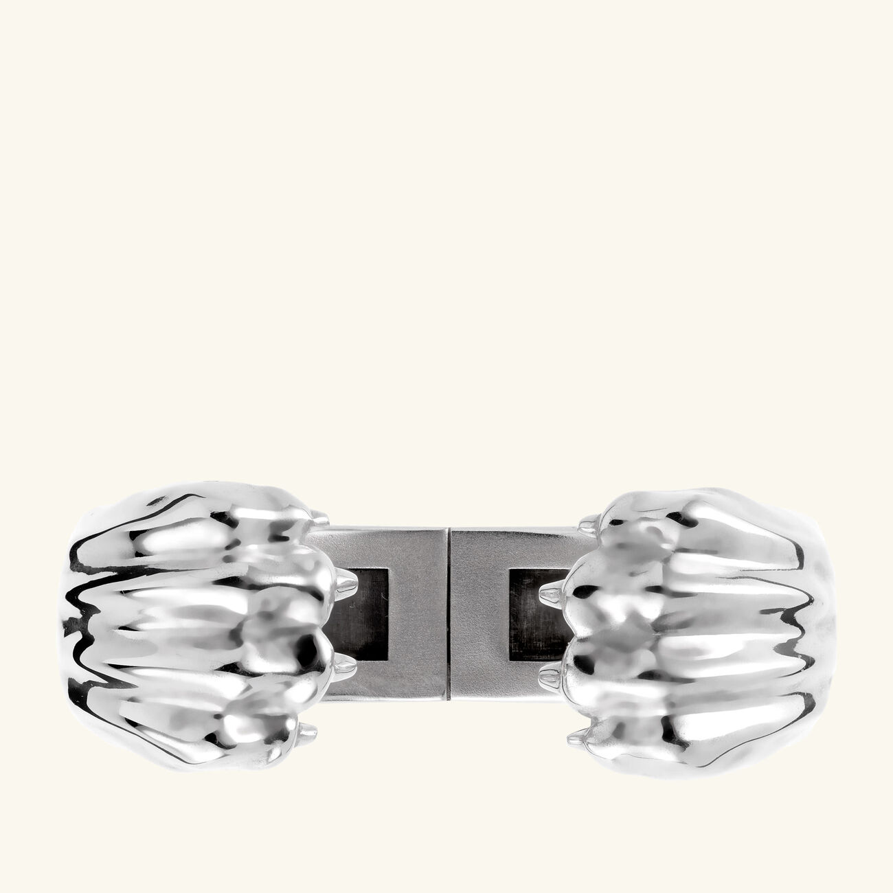 christofle patte de lion handcuff sterling silver size 2