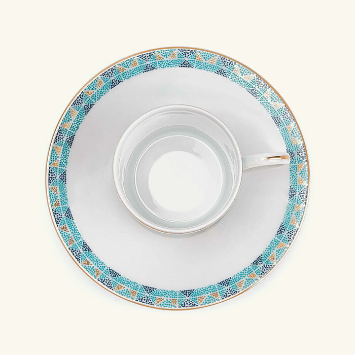 haviland portofino coffee cup saucer blue set of 4