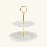 versace medusa gala etagere 2 tier cake stand white