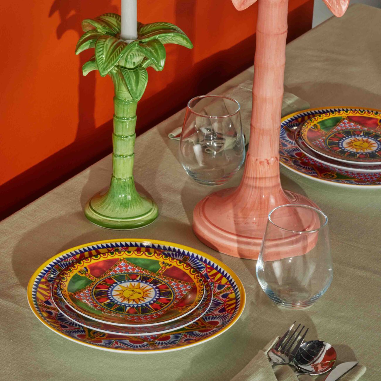 dolce gabbana casa carretto bread plate round 17cm set of 2
