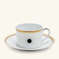 bernardaud tea cup saucer white set of 2