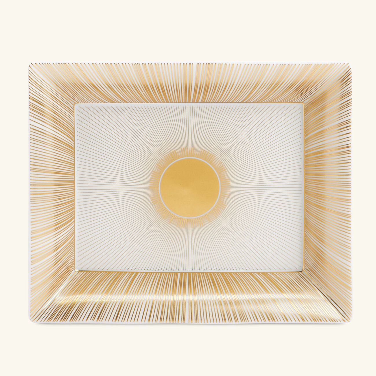 bernardaud sol ashtray rectangular small gold