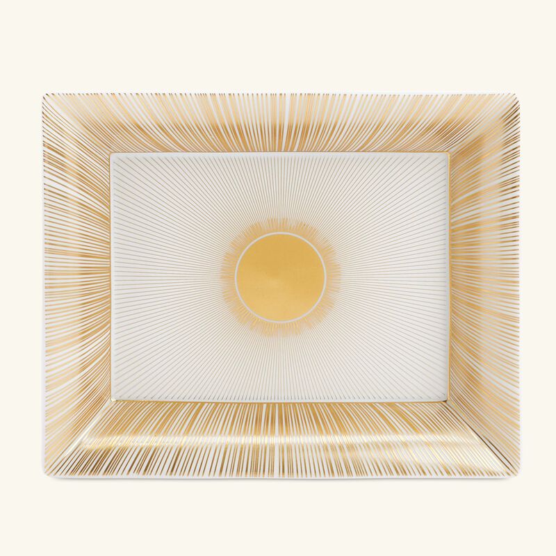 bernardaud sol ashtray rectangular small gold