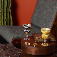 les ottomans ikat drinking glass black