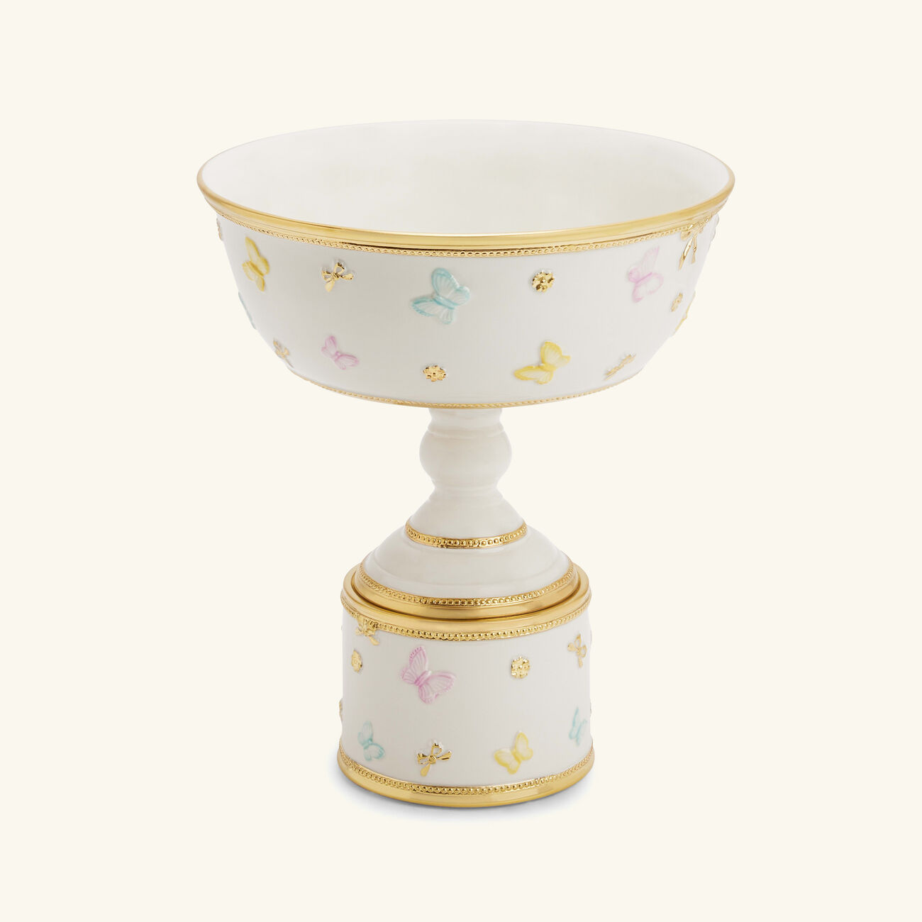 villari butterfly cake stand white