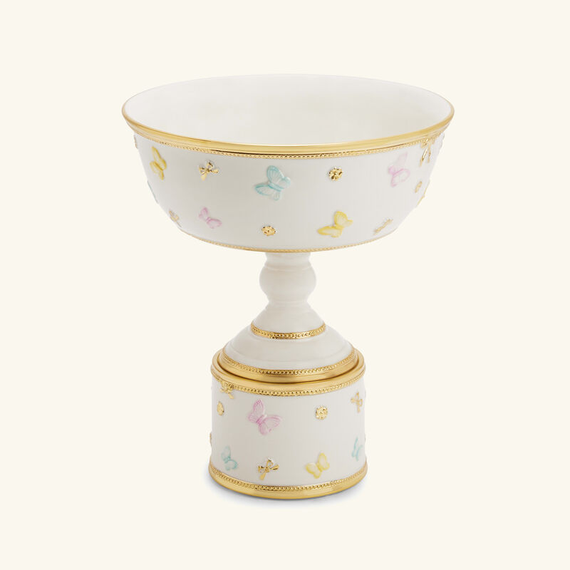 villari butterfly cake stand white