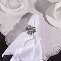 kim seybert gem burst napkin ring silver set of 4