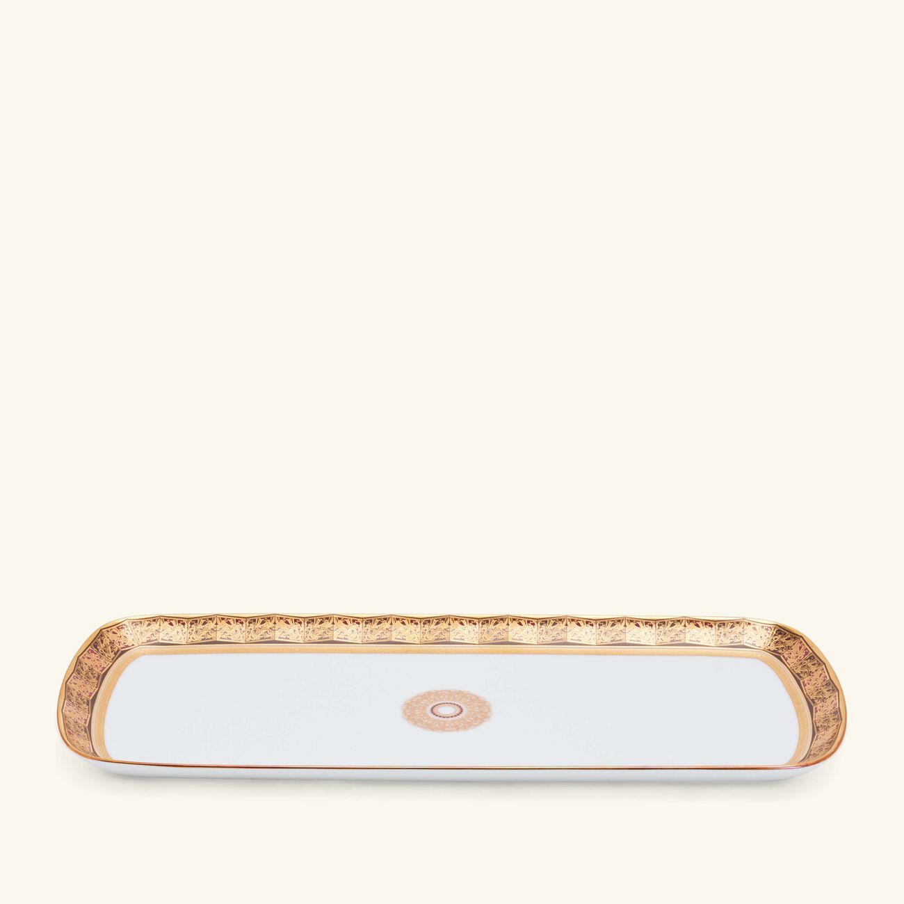 bernardaud eventail cake platter rectangular white 38cm