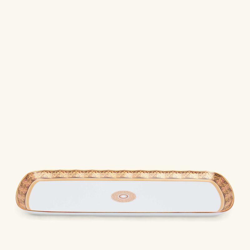 bernardaud eventail cake platter rectangular white 38cm