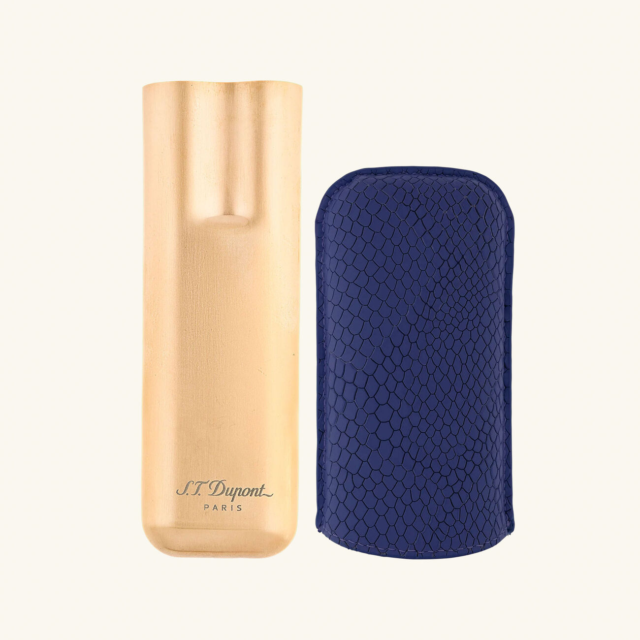 st dupont dragon double cigar case blue