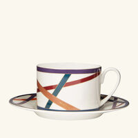 missoni home nastri tea cup saucer multicolor set of 6