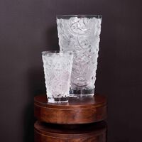 lalique merles et raisins vase small clear