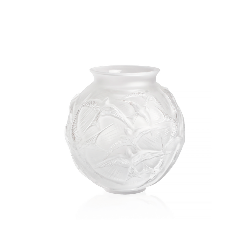 Clear Hirondelles Vase Clear Hirondelles Vase, large