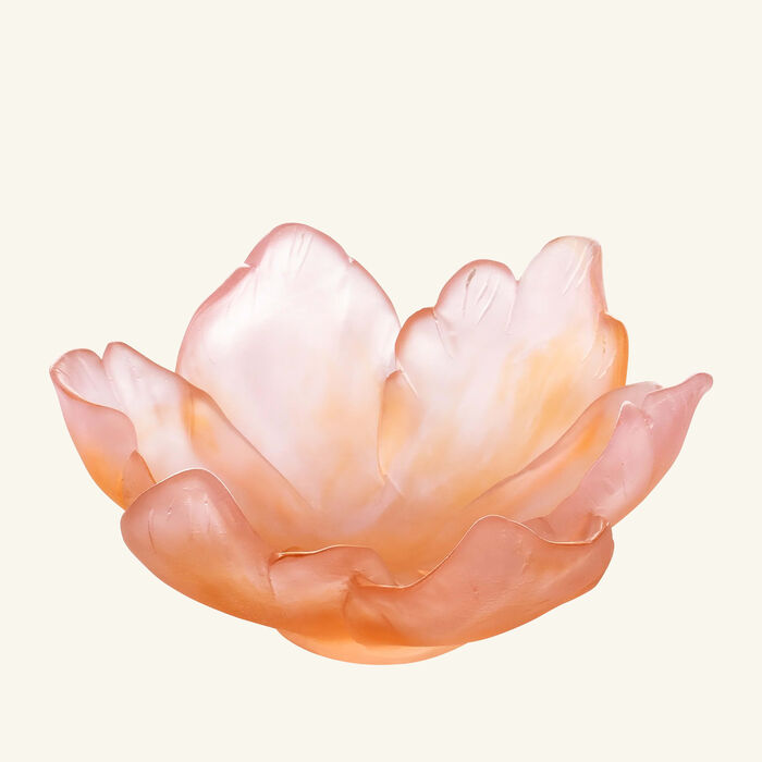 Tulipe Centerpiece Amber Pink Small Limited Edition daum tulipe centerpiece amber pink small limited edition