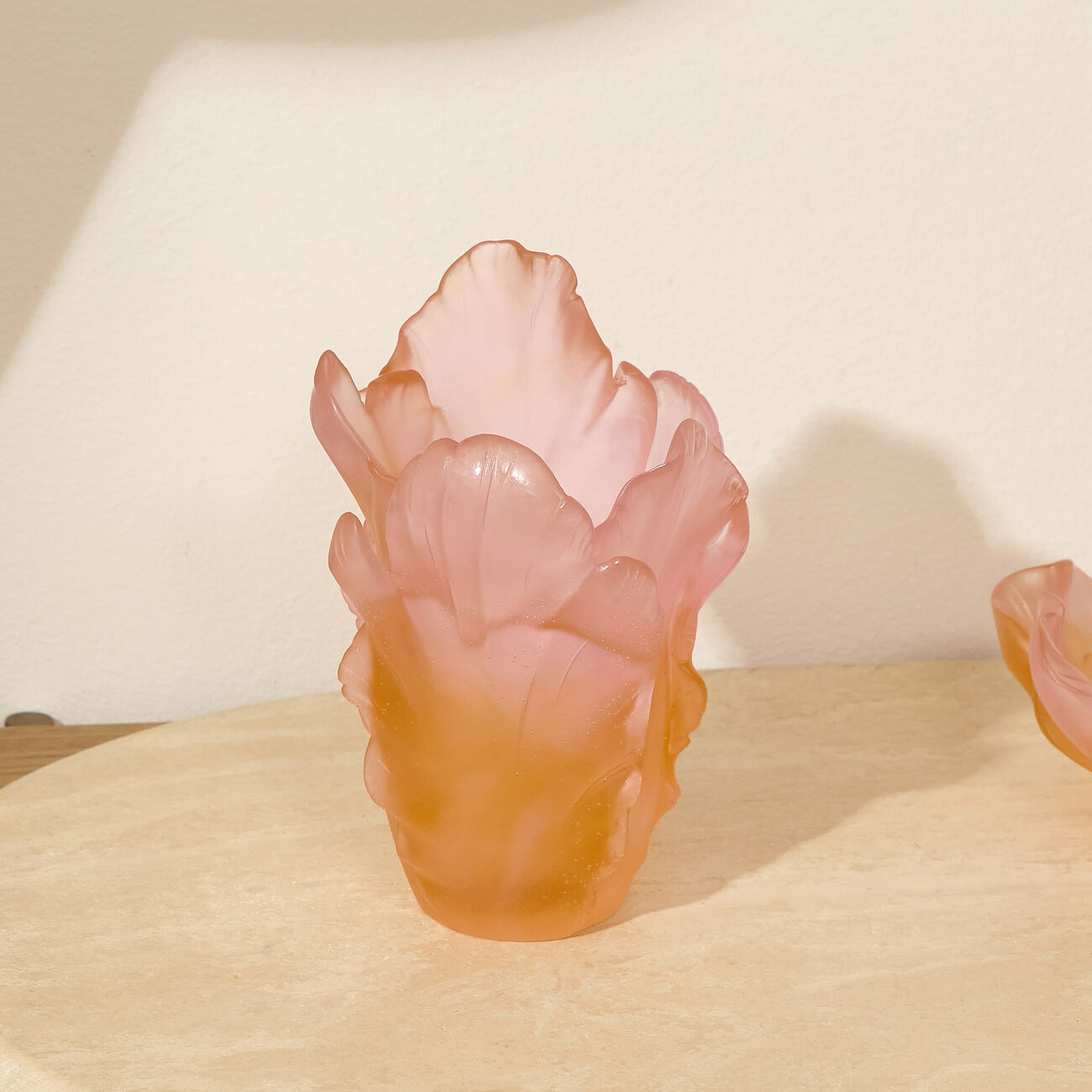 Tulipe Vase Amber Pink Small Limited Edition daum tulipe vase amber pink small limited edition