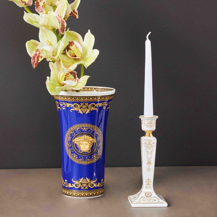 versace medusa vase medium blue