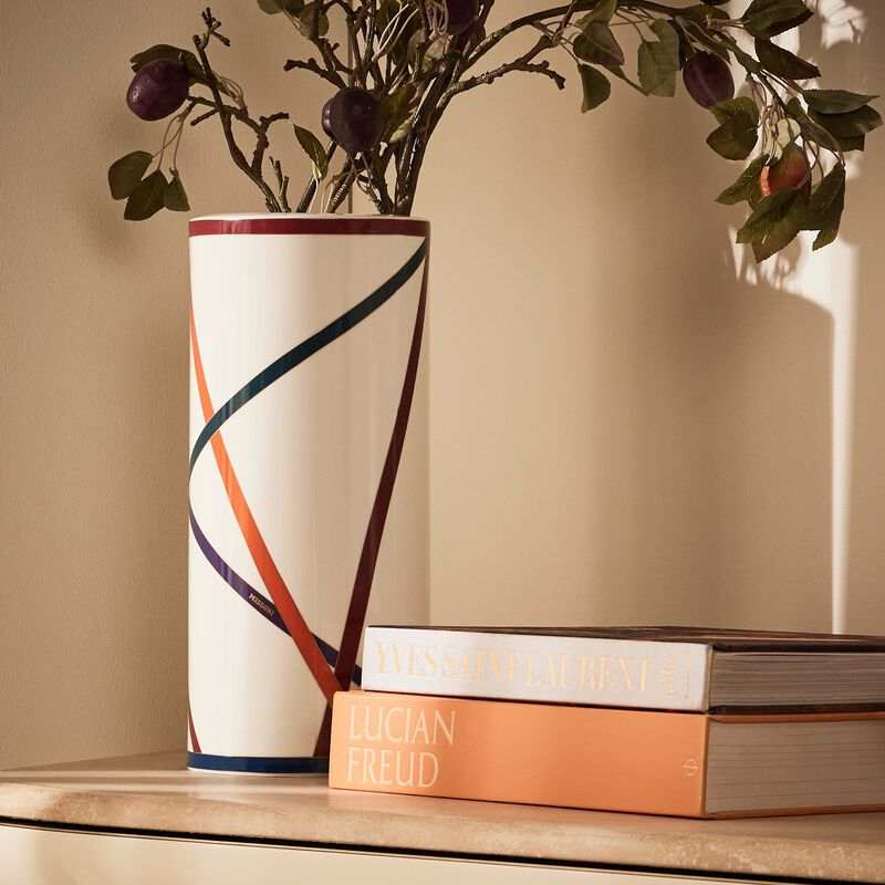 missoni home nastri vase round large multicolor