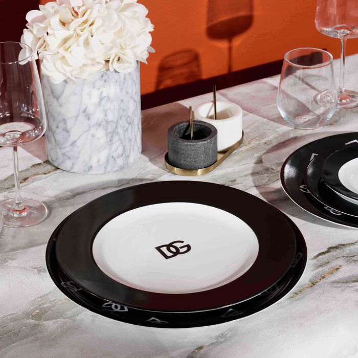 dolce gabbana casa dg logo charger plate round 31cm