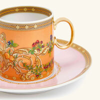 le jardin de versace coffee cup saucer orange
