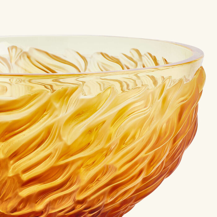 lalique fourrure centerpiece yellow