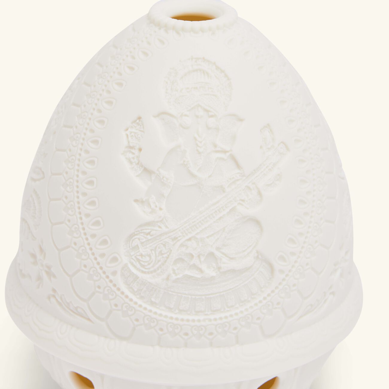 The Spirit Of India Lithophane Votive Light-Veena Ganesha lladro the spirit of india lithophane votive light veena ganesha