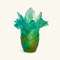 daum tressage vase small green