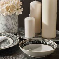 versace la greca signature soup plate white 21cm